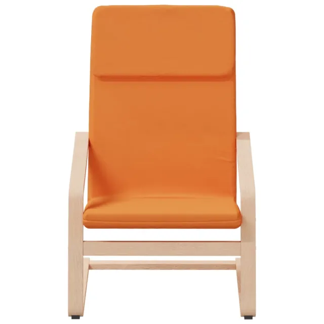 Chaise de relaxation avec repose-pied Jaune foncé Tissu