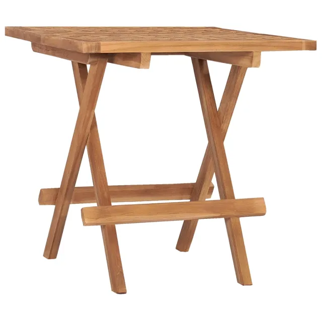 Ensemble à manger d'extérieur pliable 3 pcs bois de teck massif