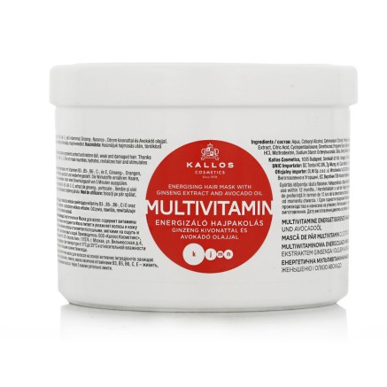 Haarmasker Kallos Cosmetics Multivitamin Verkwikkend 500 ml