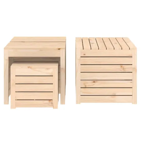 Ensemble de boîtes de jardin 4 pcs bois de pin massif