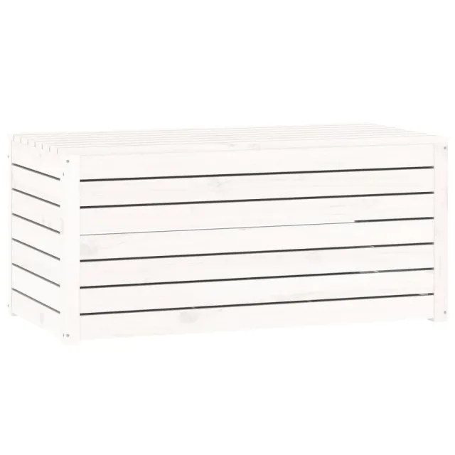 Ensemble de boîtes de jardin 4 pcs blanc bois de pin massif