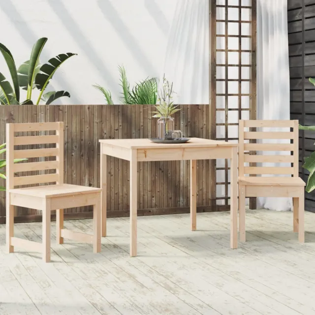 Ensemble de bistrot de jardin 3 pcs bois de pin massif