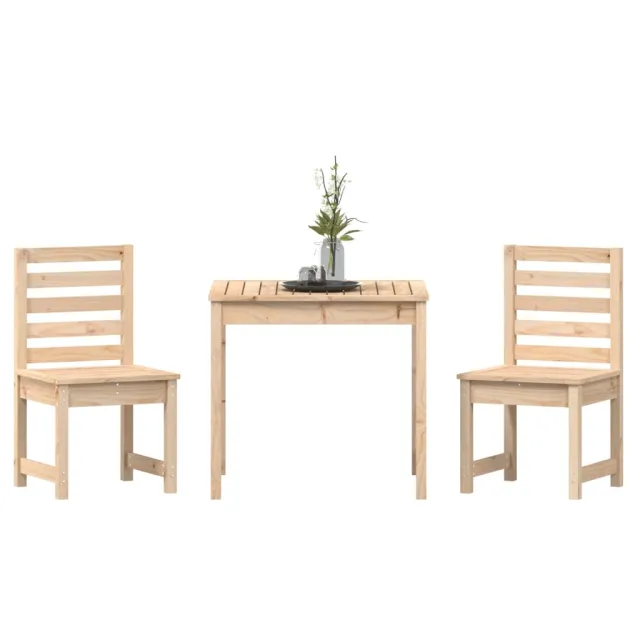 Ensemble de bistrot de jardin 3 pcs bois de pin massif