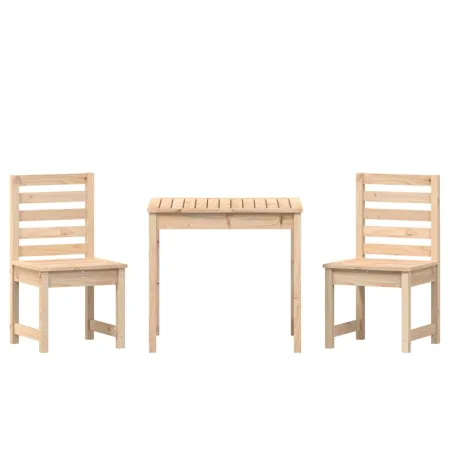 Ensemble de bistrot de jardin 3 pcs bois de pin massif
