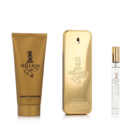 Set de Perfume Hombre Paco Rabanne 1 Million EDT 3 Piezas