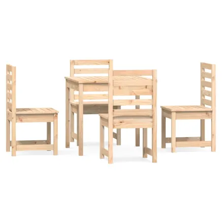 Ensemble à manger de jardin 5 pcs bois massif de pin 2