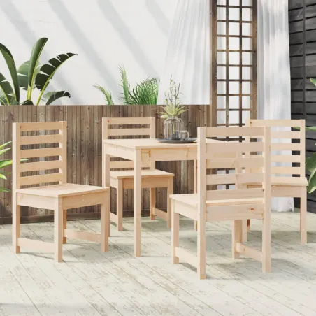 Ensemble à manger de jardin 5 pcs bois massif de pin
