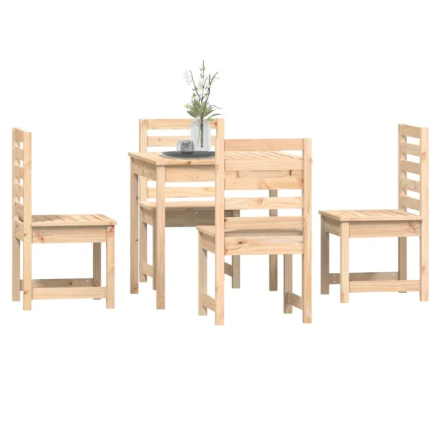Ensemble à manger de jardin 5 pcs bois massif de pin