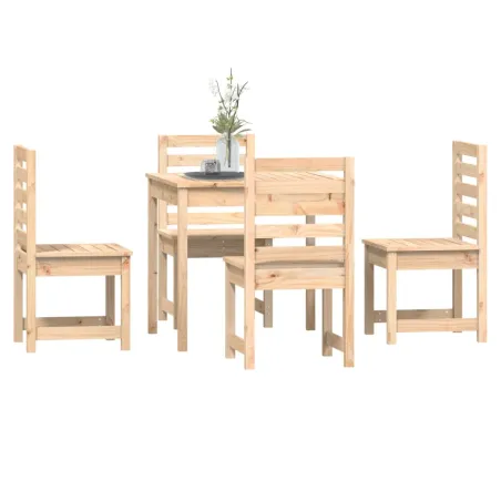 Ensemble à manger de jardin 5 pcs bois massif de pin
