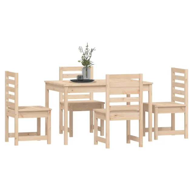 Ensemble à manger de jardin 5 pcs bois massif de pin