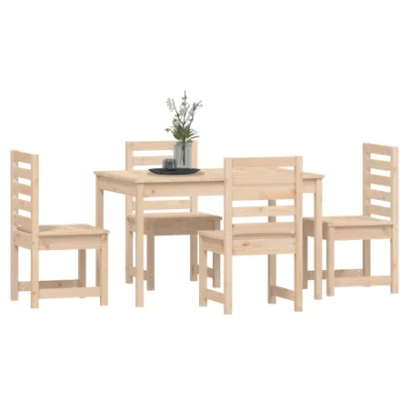 Ensemble à manger de jardin 5 pcs bois massif de pin
