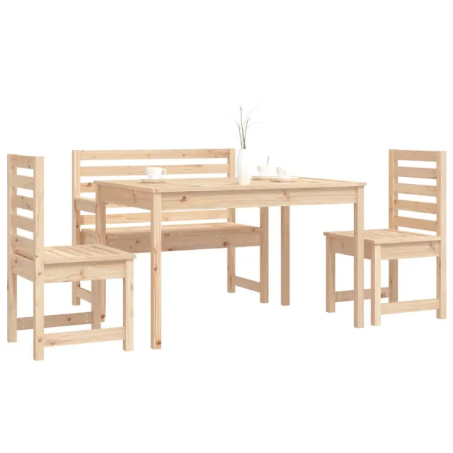 Ensemble à manger de jardin 4 pcs bois massif de pin
