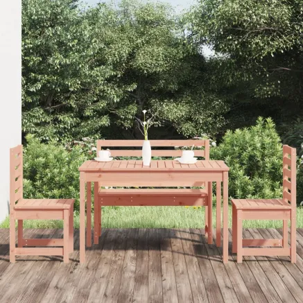 Ensemble à manger de jardin 4 pcs bois massif Douglas