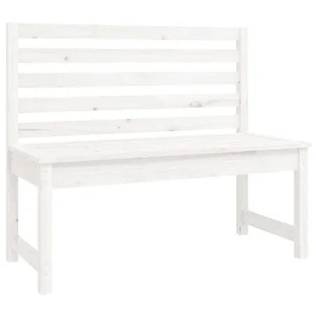 Ensemble à manger de jardin 4 pcs blanc bois massif de pin