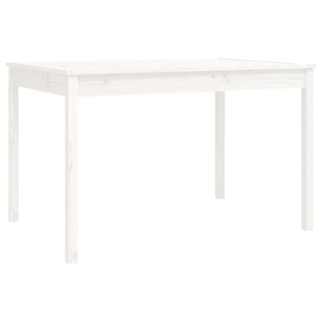 Ensemble à manger de jardin 4 pcs blanc bois massif de pin