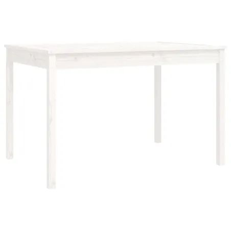 Ensemble à manger de jardin 4 pcs blanc bois massif de pin