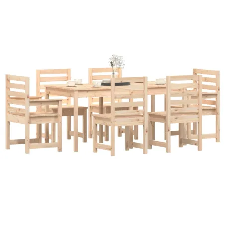 Ensemble à manger de jardin 7 pcs bois massif de pin