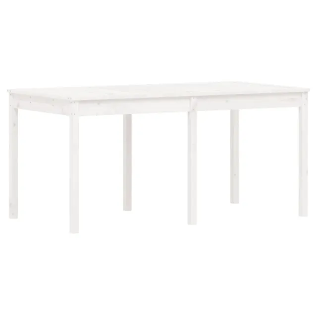 Ensemble à manger de jardin 7 pcs blanc bois massif de pin