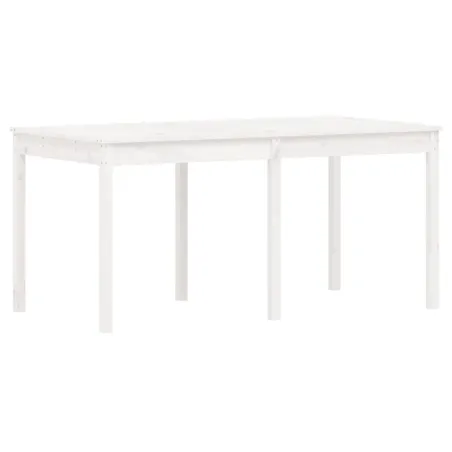 Ensemble à manger de jardin 7 pcs blanc bois massif de pin