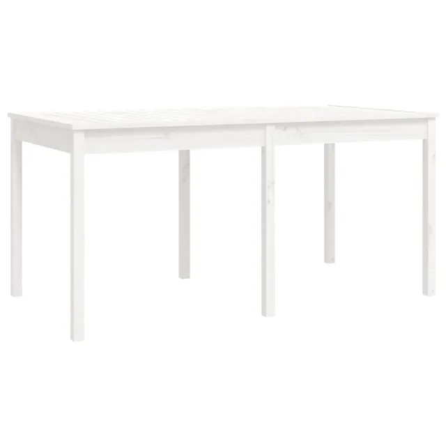 Ensemble à manger de jardin 7 pcs blanc bois massif de pin