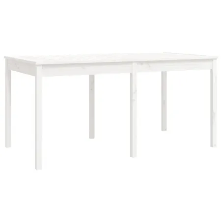 Ensemble à manger de jardin 7 pcs blanc bois massif de pin