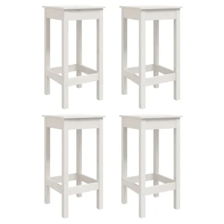 Ensemble de bar de jardin 5 pcs blanc bois massif de pin