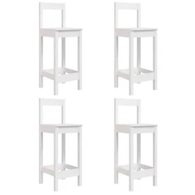 Ensemble de bar de jardin 5 pcs blanc bois massif de pin