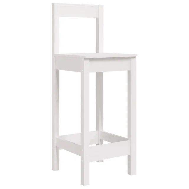 Ensemble de bar de jardin 5 pcs blanc bois massif de pin