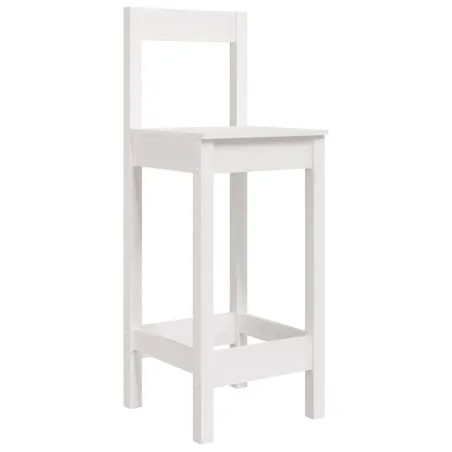 Ensemble de bar de jardin 5 pcs blanc bois massif de pin