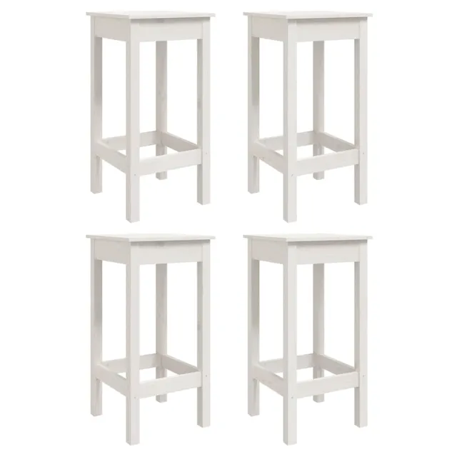 Ensemble de bar de jardin 5 pcs blanc bois massif de pin