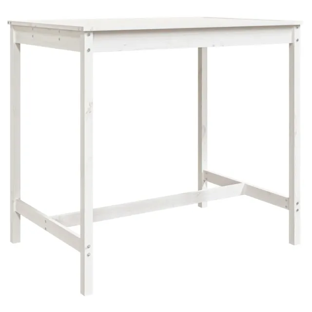 Ensemble de bar de jardin 5 pcs blanc bois massif de pin