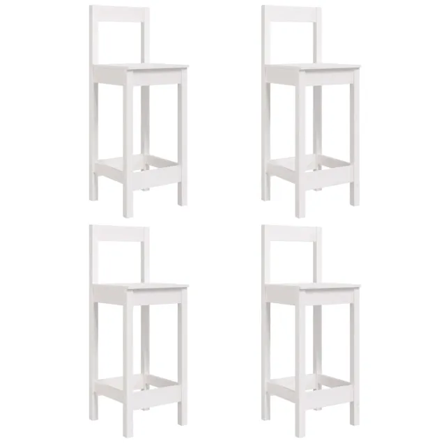 Ensemble de bar de jardin 5 pcs blanc bois massif de pin