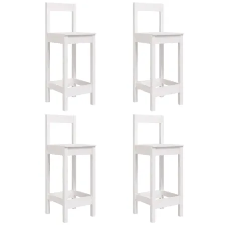 Ensemble de bar de jardin 5 pcs blanc bois massif de pin