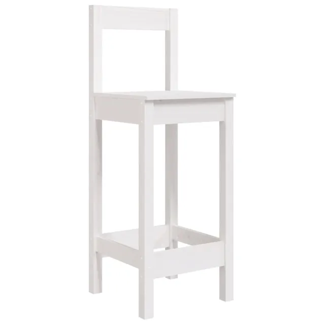 Ensemble de bar de jardin 5 pcs blanc bois massif de pin