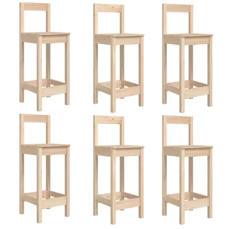 Ensemble de bar de jardin 7 pcs Bois de pin massif
