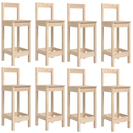 Ensemble de bar de jardin 9 pcs Bois de pin massif