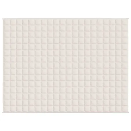Couverture lestée Crème clair 152x203 cm 7 kg Tissu