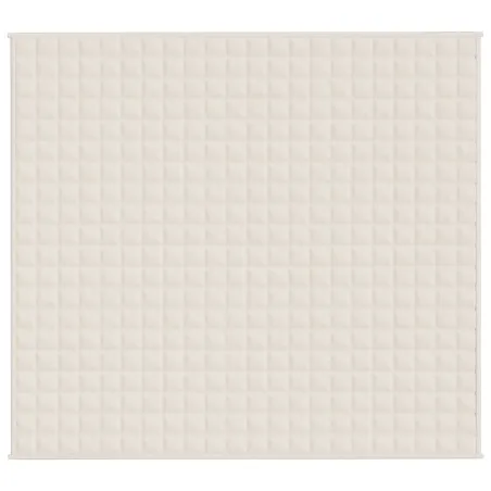 Couverture lestée Crème clair 200x220 cm 9 kg Tissu