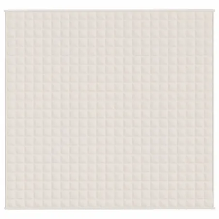 Couverture lestée Crème clair 220x240 cm 11 kg Tissu
