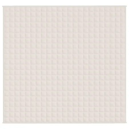 Couverture lestée Crème clair 220x230 cm 15 kg Tissu