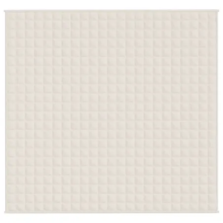 Couverture lestée Crème clair 220x240 cm 15 kg Tissu