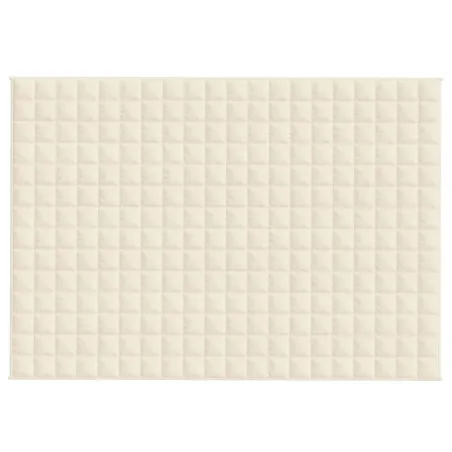 Couverture lestée Crème clair 135x200 cm 10 kg Tissu