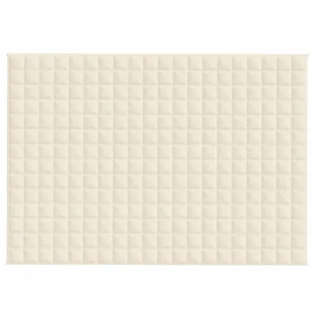 Couverture lestée Crème clair 140x200 cm 10 kg Tissu