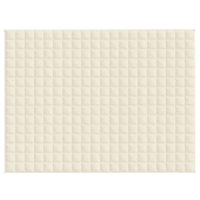 Couverture lestée Crème clair 152x203 cm 7 kg Tissu