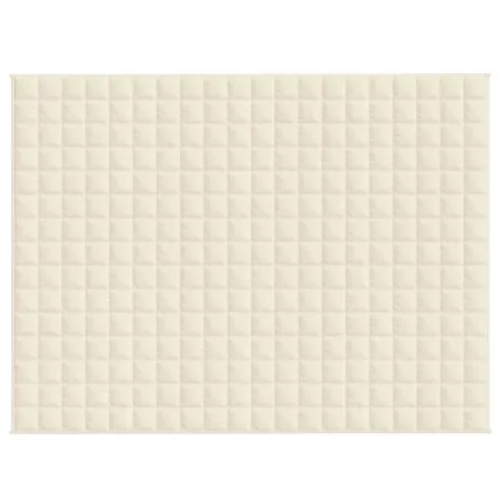 Couverture lestée Crème clair 152x203 cm 7 kg Tissu