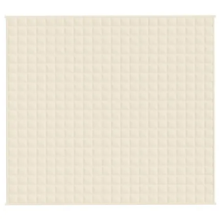 Couverture lestée Crème clair 200x220 cm 9 kg Tissu