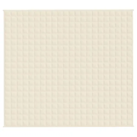Couverture lestée Crème clair 200x230 cm 9 kg Tissu
