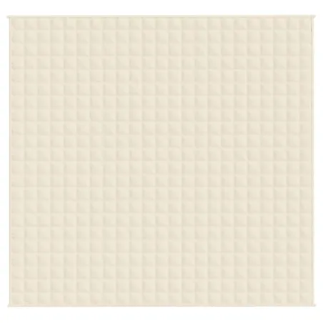 Couverture lestée Crème clair 220x240 cm 15 kg Tissu
