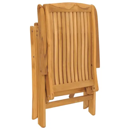 Chaises de jardin inclinables lot de 8 Bois de teck solide
