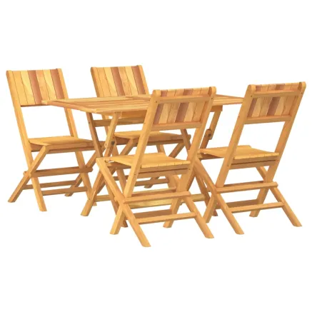 Ensemble à manger de jardin 5 pcs Bois de teck massif 2